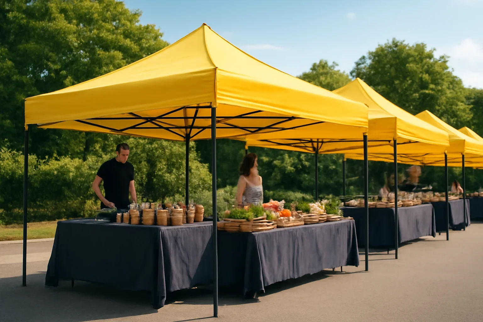 10x10 Canopy Tents setup showing a commercial canopy tent in use