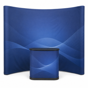Curved Tension Stand with Podium