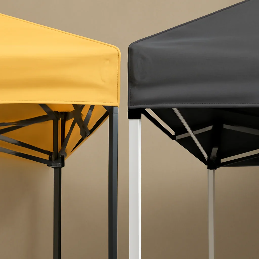 Close view of portable vs instant canopy tents: which one is right for you? materials, frame, or setup details