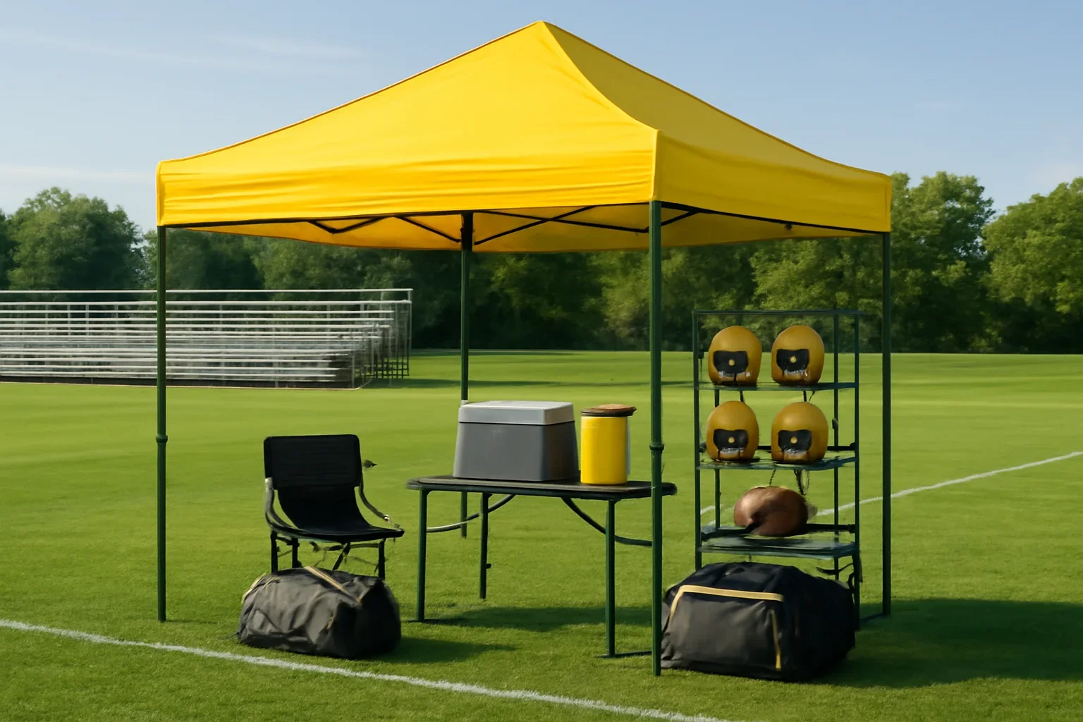 The Best Canopy Tent for Sports Teams and Sideline Use setup showing a commercial canopy tent in use
