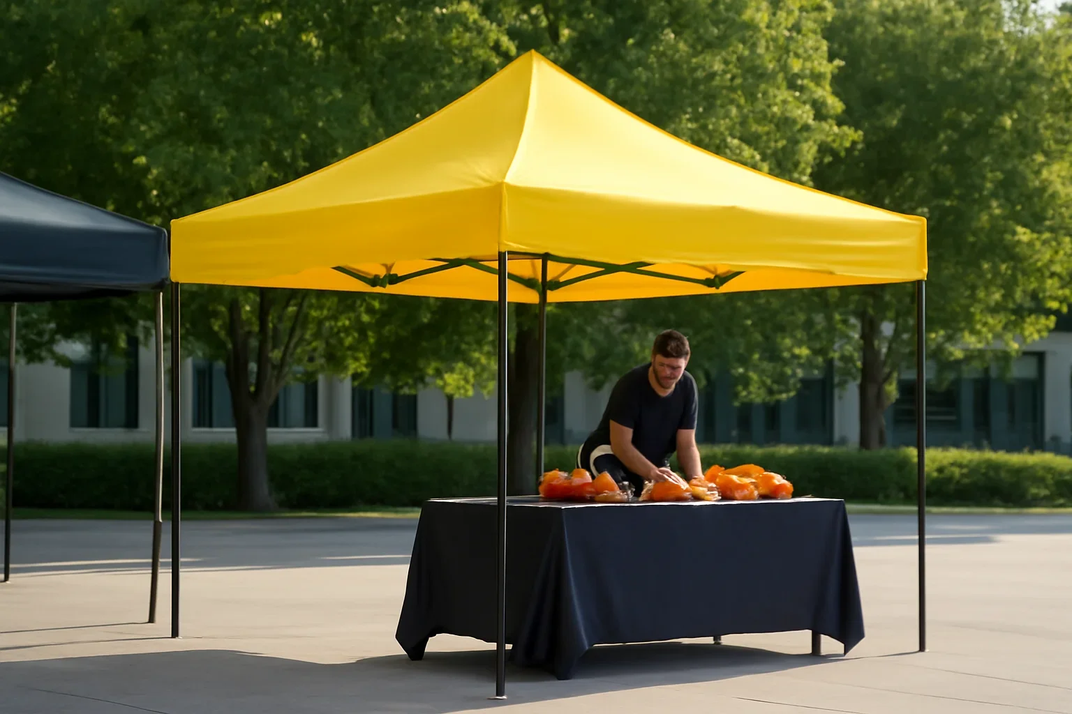 Canopy Tents setup showing a commercial canopy tent in use