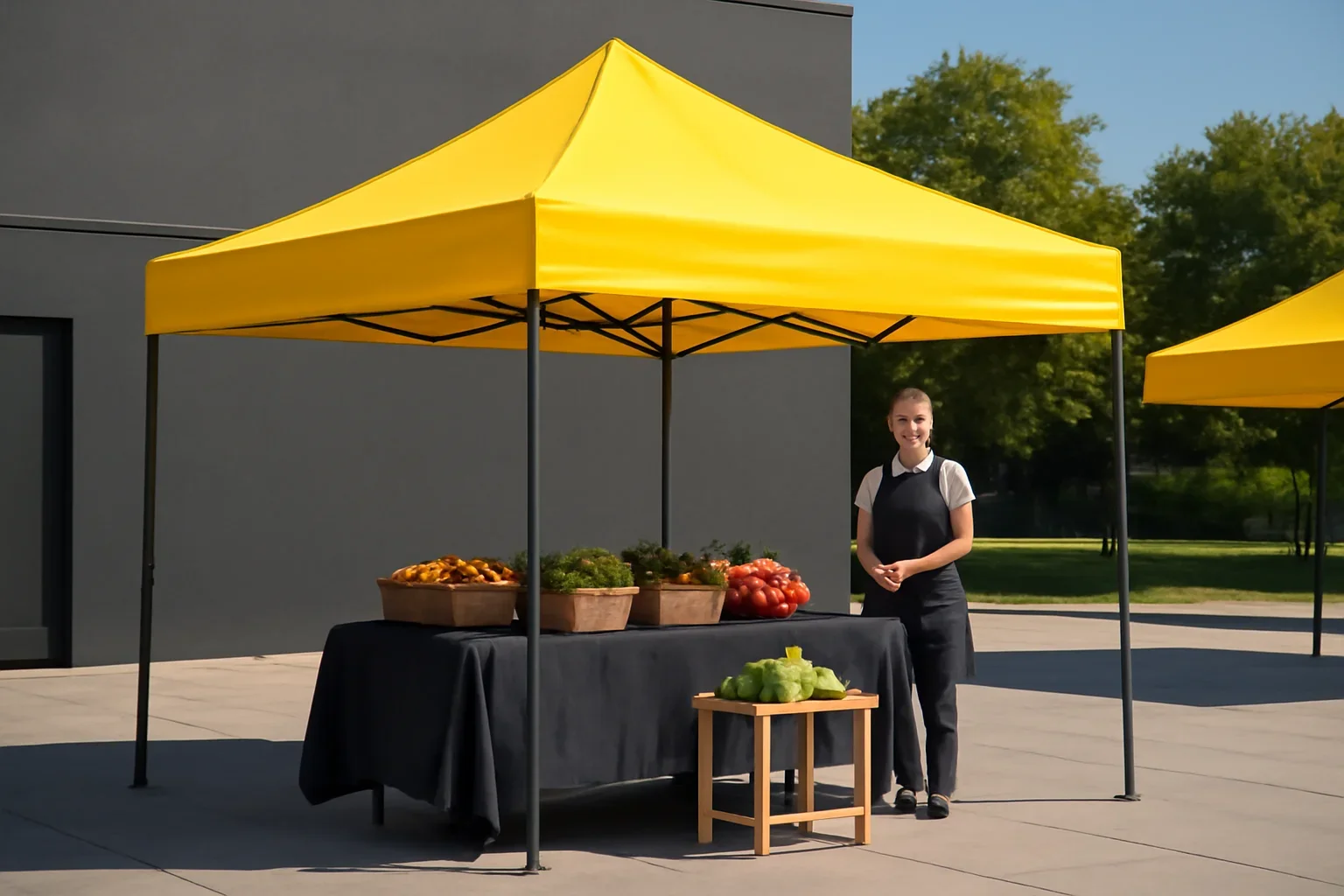 Commercial Canopy Tents setup showing a commercial canopy tent in use