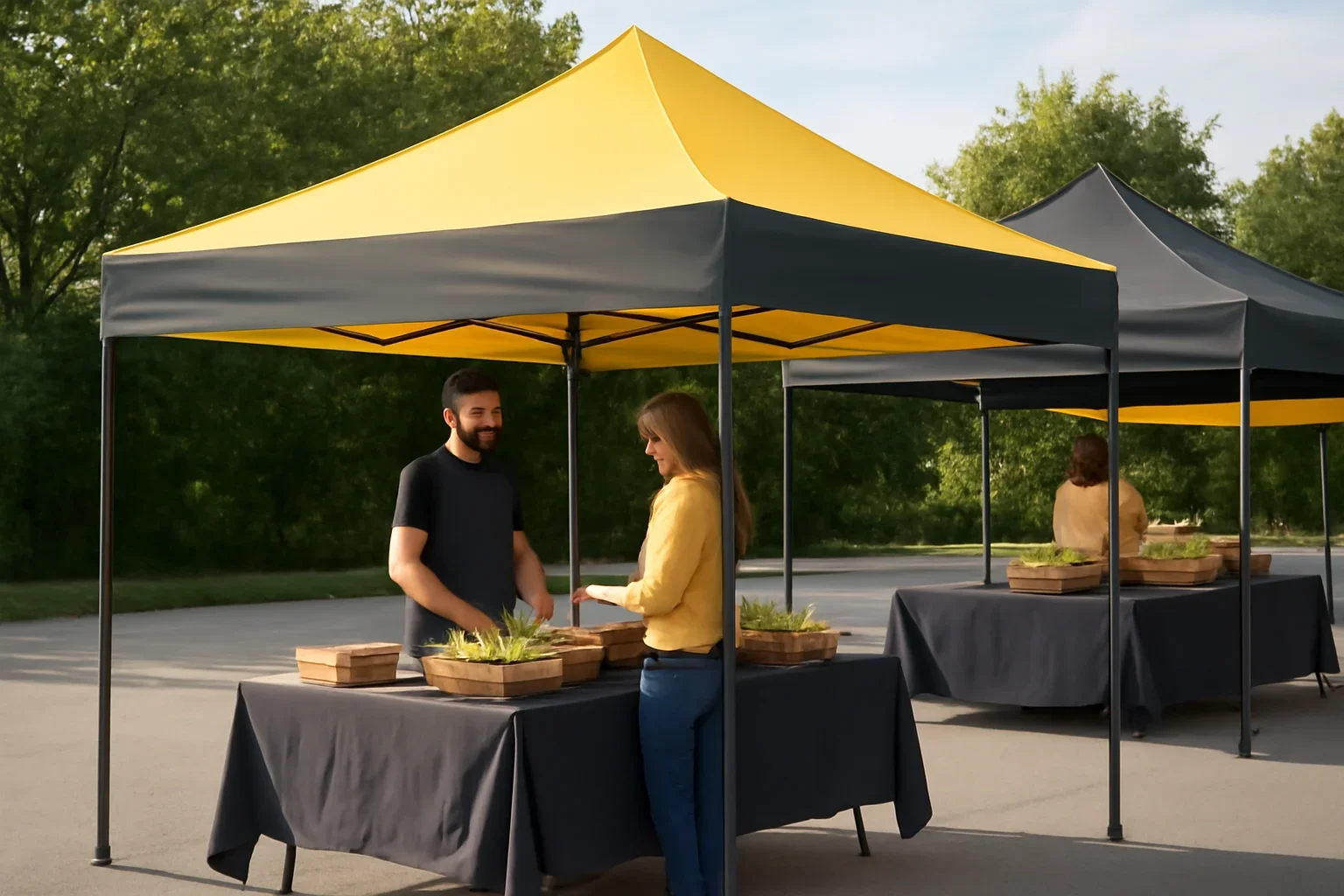 Gazebo Canopy Tents setup showing a commercial canopy tent in use