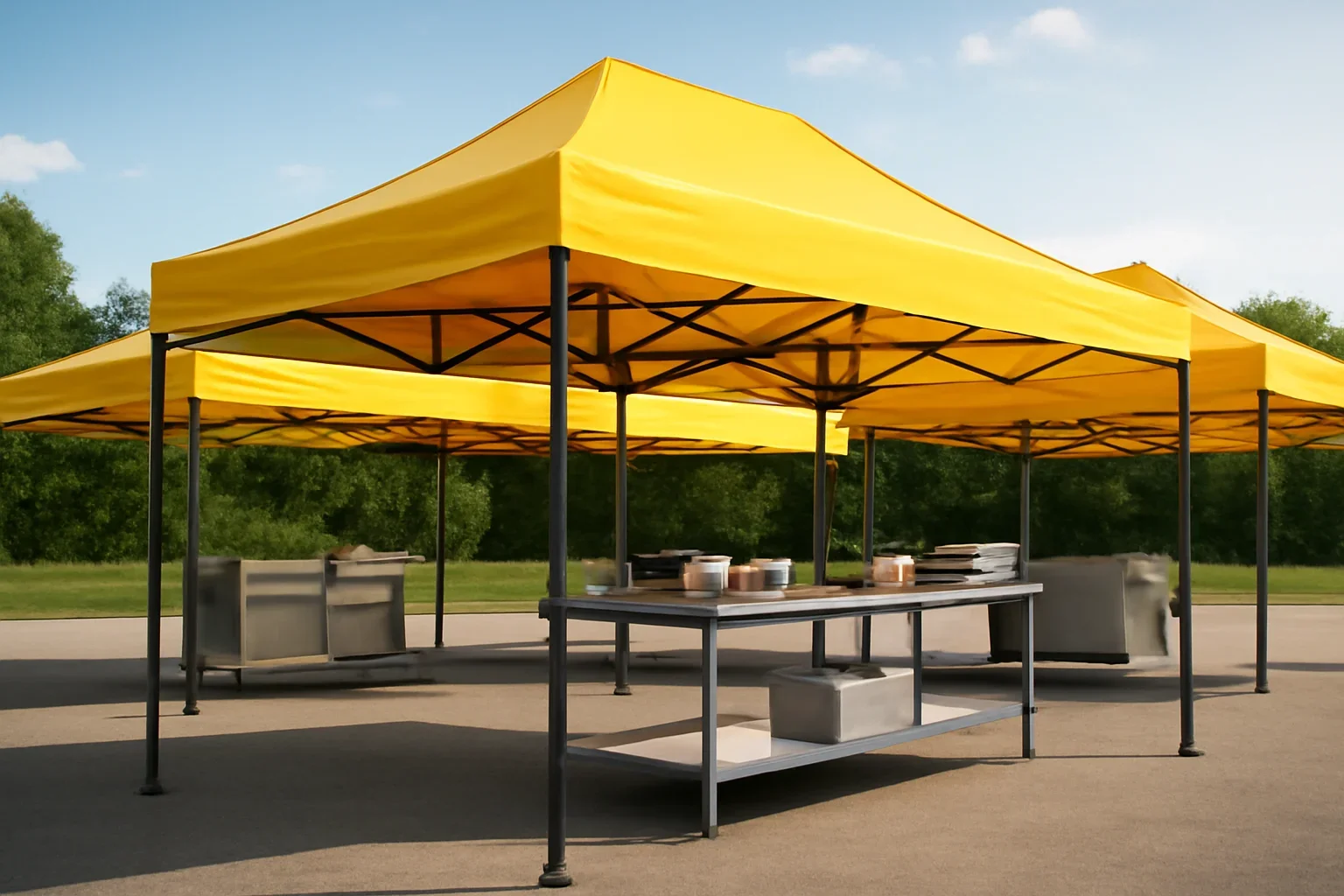 Heavy Duty Canopy Tents setup showing a commercial canopy tent in use