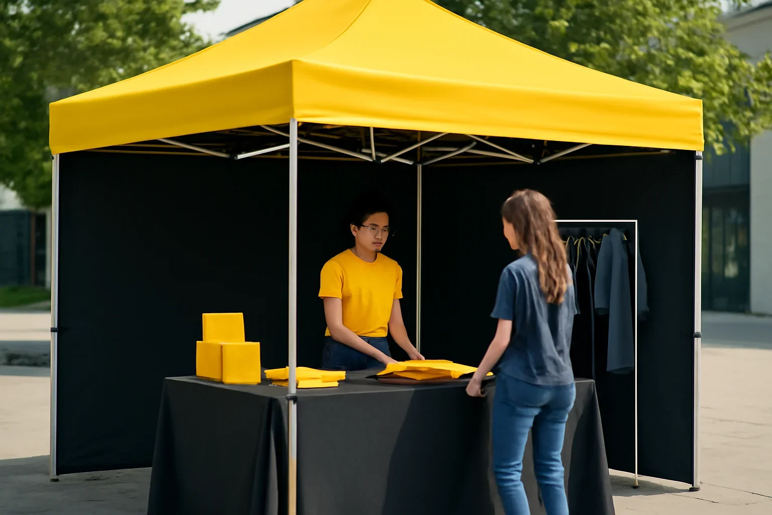 Canopy Tents for Retail & Brand Activations setup showing a commercial canopy tent in use