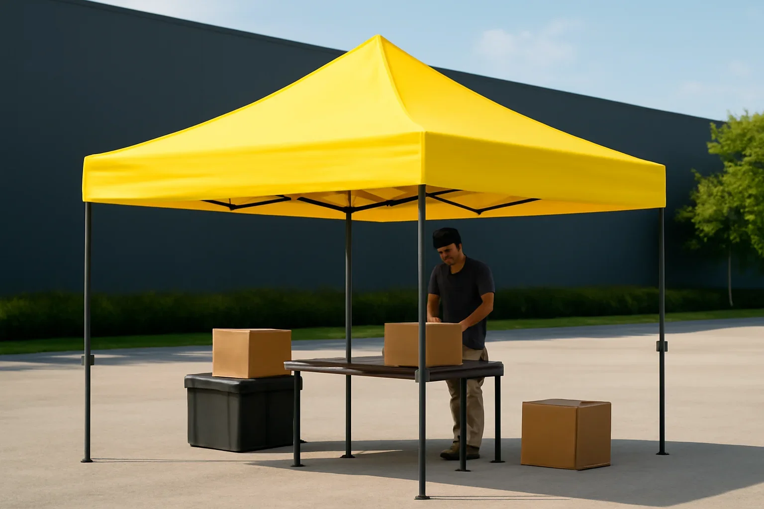 Instant Canopy Tents setup showing a commercial canopy tent in use
