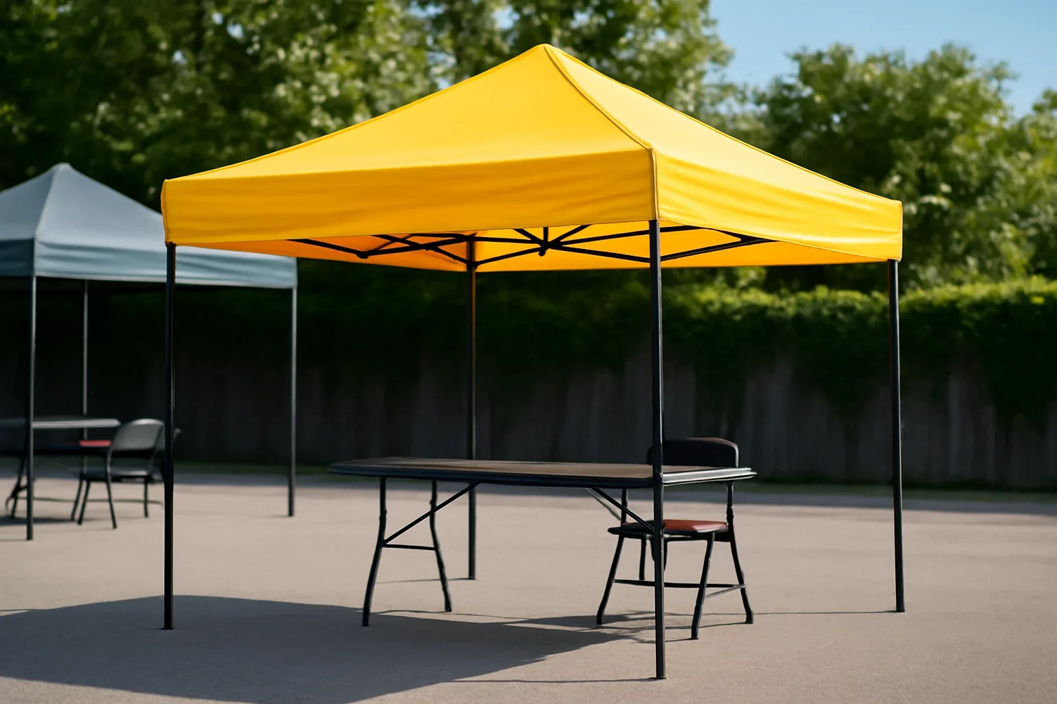 Pop Up Canopy Tents setup showing a commercial canopy tent in use