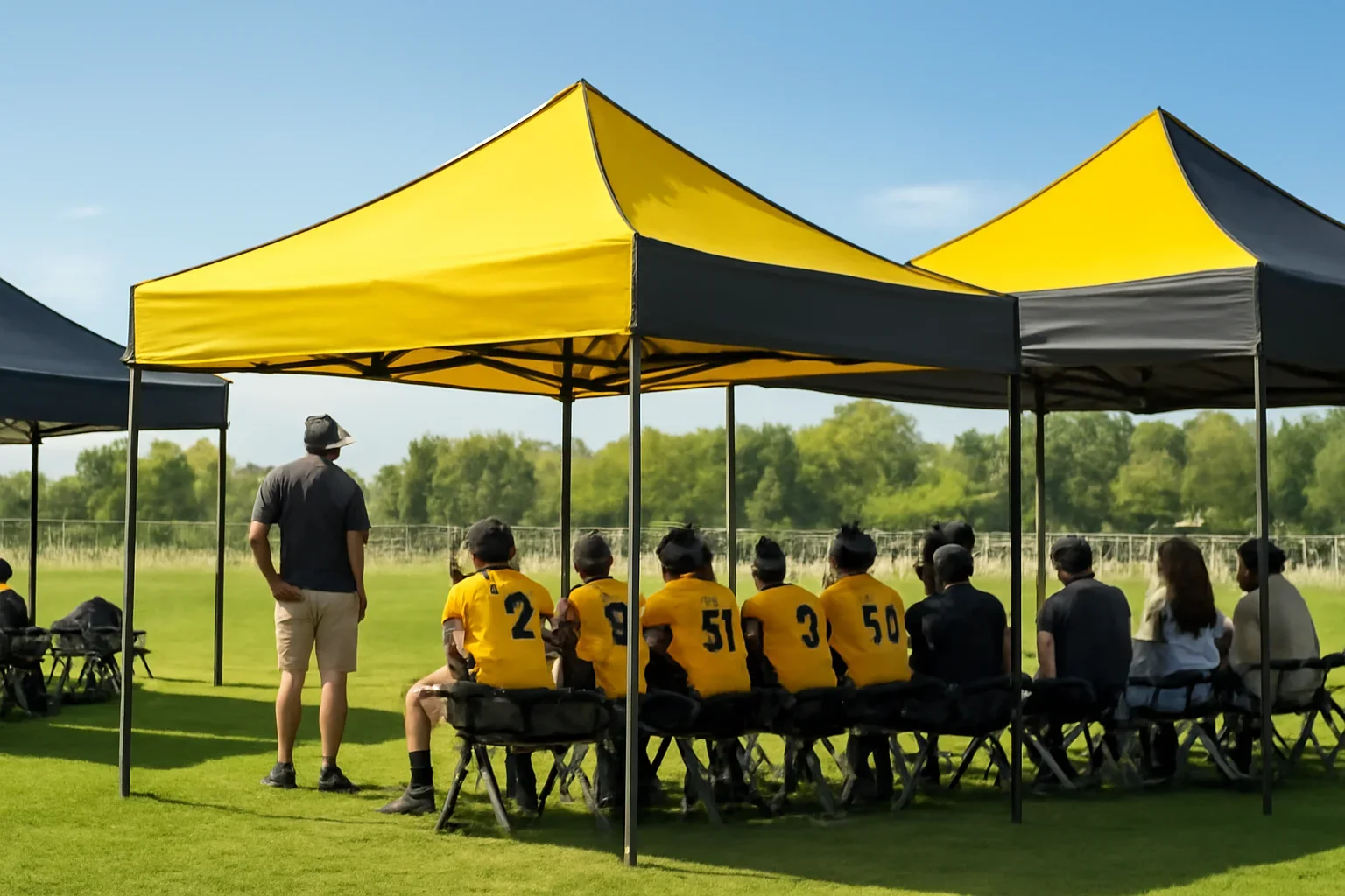 Sports Team Canopy Tents setup showing a commercial canopy tent in use