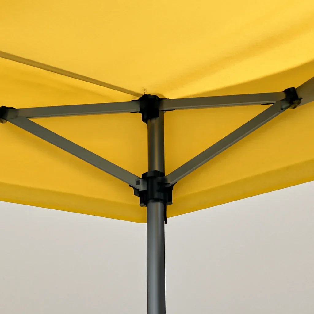 Close view of what size canopy tent do i need? materials, frame, or setup details